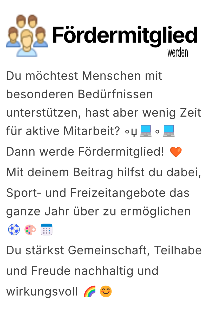 Fördermitglied werden